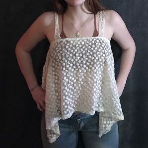 Lace Cropped Tank Top